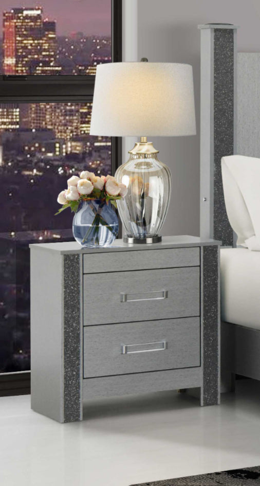 Logan-Silver Nightstand