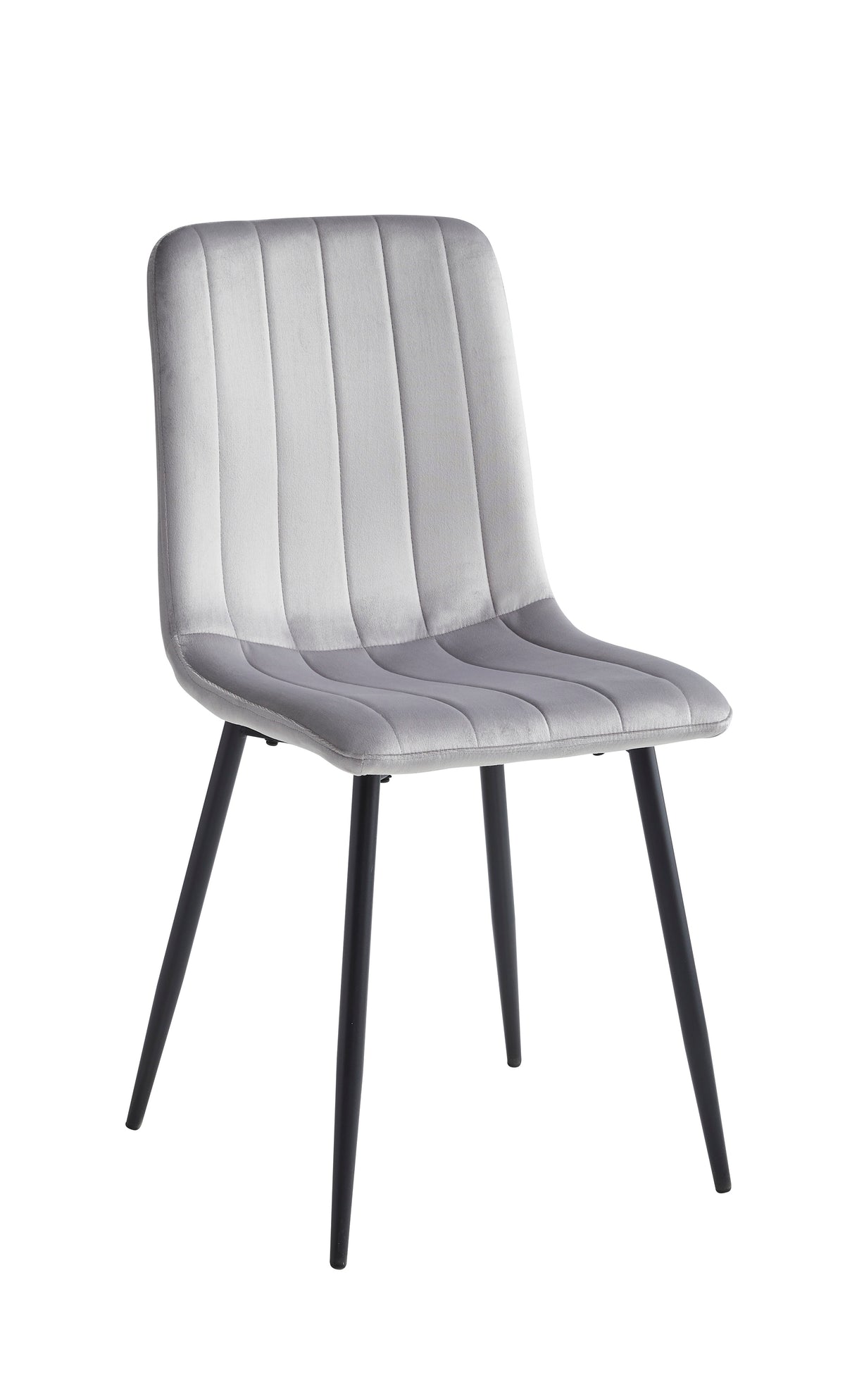 C-1473 Dining Chair (Light Grey Velvet) (Set of 2)