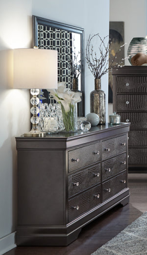 Pompei (Grey) Dresser & Mirror