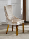 C-1285 Dining Chair (Crème Velvet) (Set of 2)