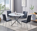 T-1445 Dining Table (White Marble)