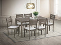 T-1051 / C-1052 7-Piece Dining Set (Crème Fabric)