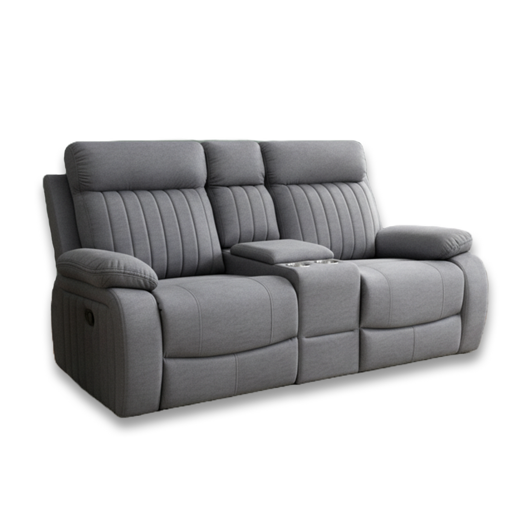 Elyse Recliner Love Seat (Grey)