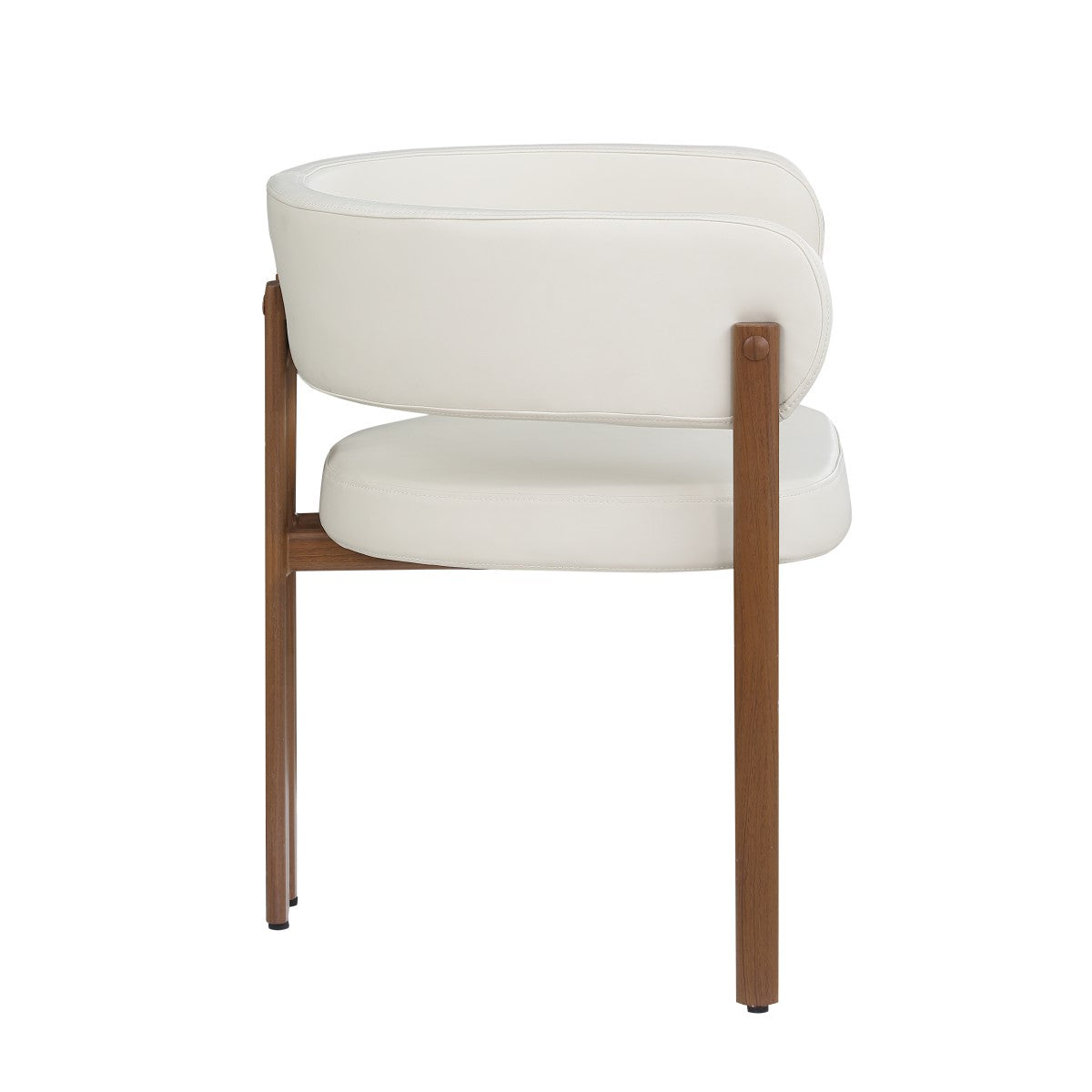 Caliste Dining Chair (Cream/Walnut) (Set of 2)