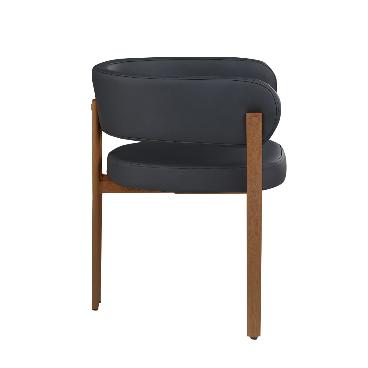 Caliste Dining Chair (Black/Walnut) (Set of 2)