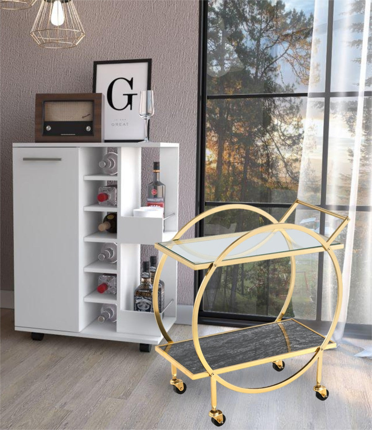 Maeve Bar Cart (Gold)