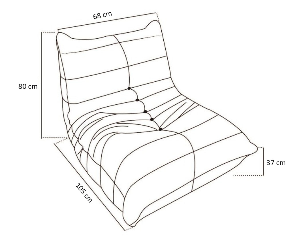 Solana Armless Chair (Yellow)