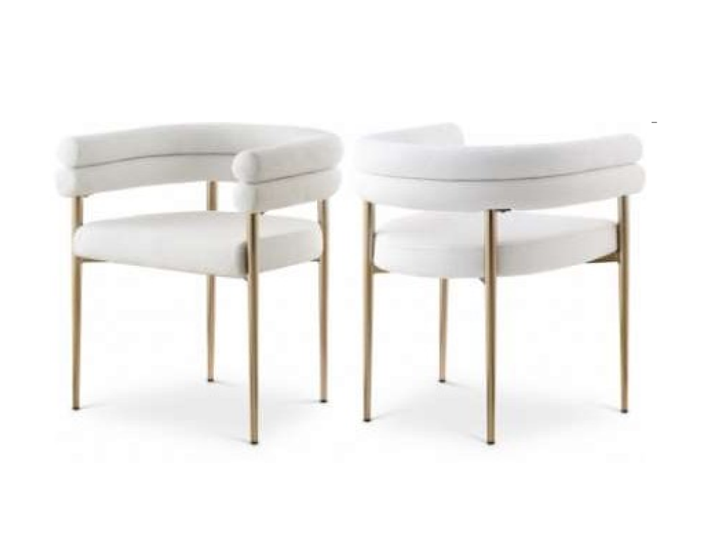 Dining Chair (Cream/Gold) (Set of 2)