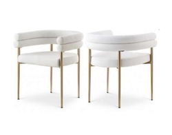Dining Chair (Cream/Gold) (Set of 2)