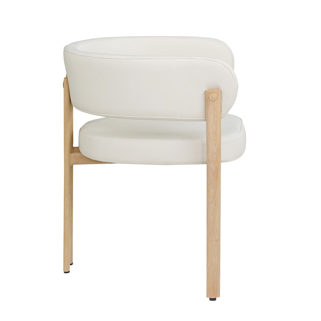 Belisse Dining Chair (Cream/Oak) (Set of 2)