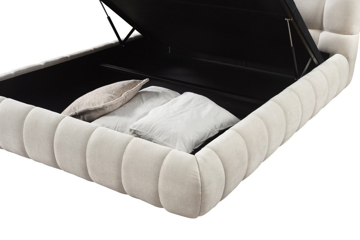 Queen Lift Bed Frame (Beige)