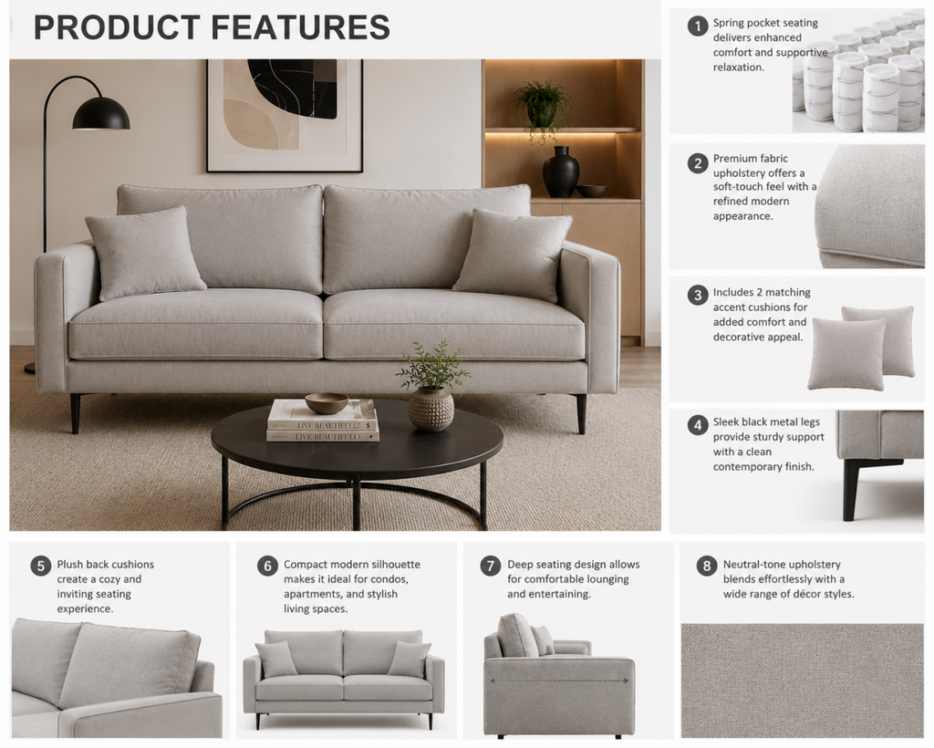 Sofa (Grey) - 210913