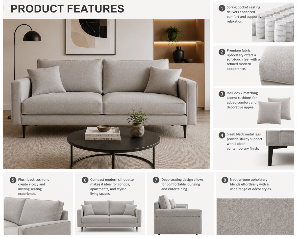 Sofa (Grey) - 210913