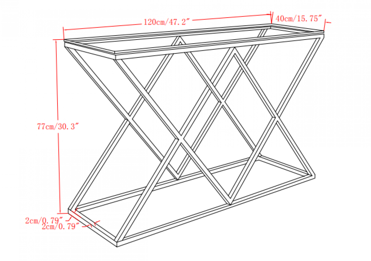 Sofa Table (Silver)