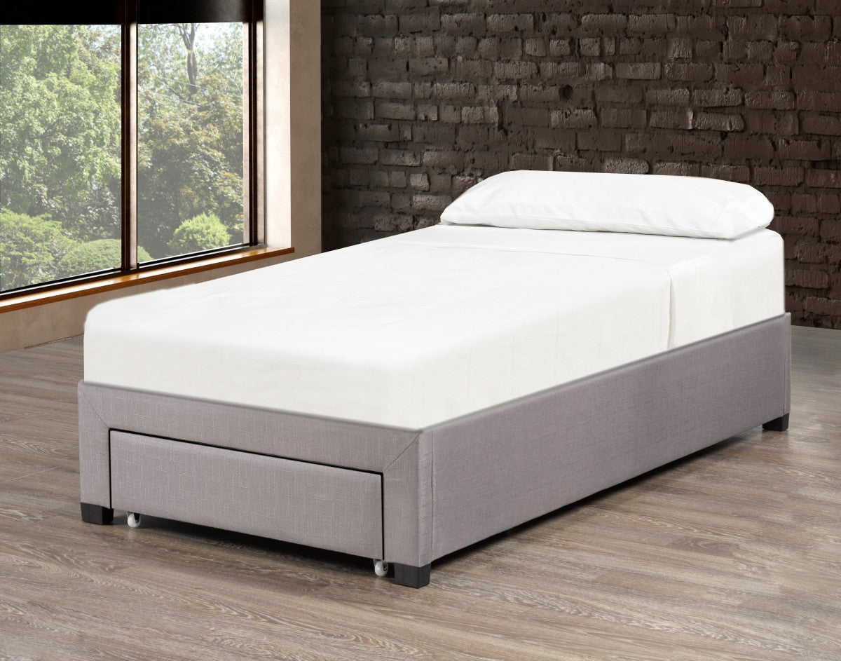 Bradley Twin Bed Base (Grey)
