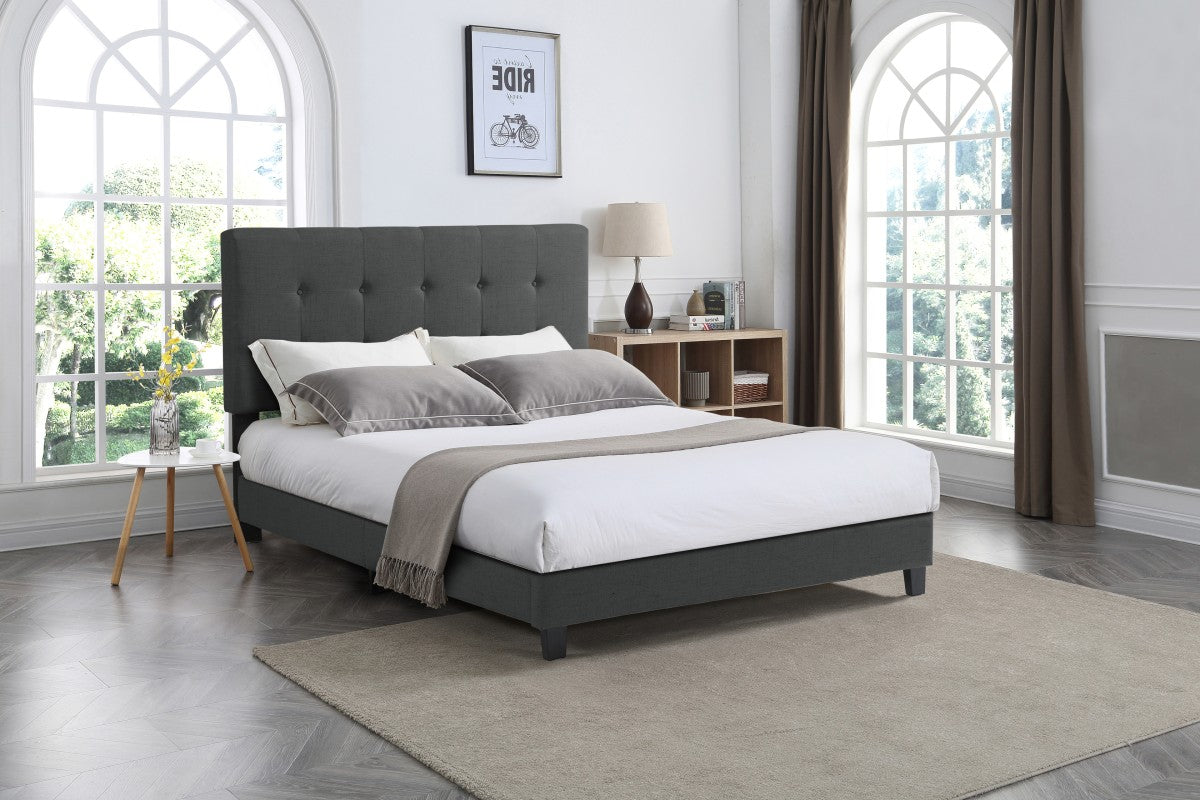 Twin Platform Bed (Dark Grey)
