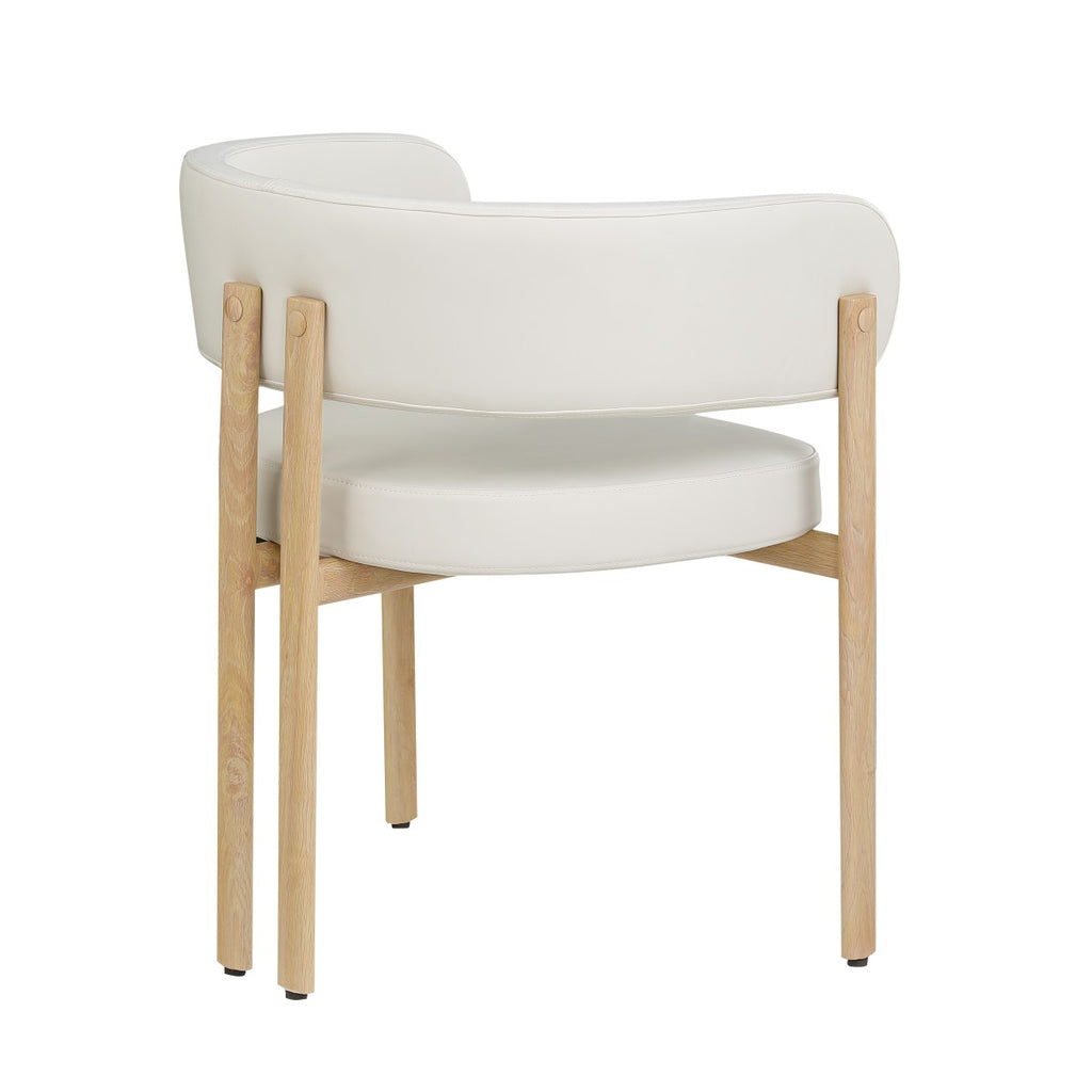 Belisse Dining Chair (Cream/Oak) (Set of 2)