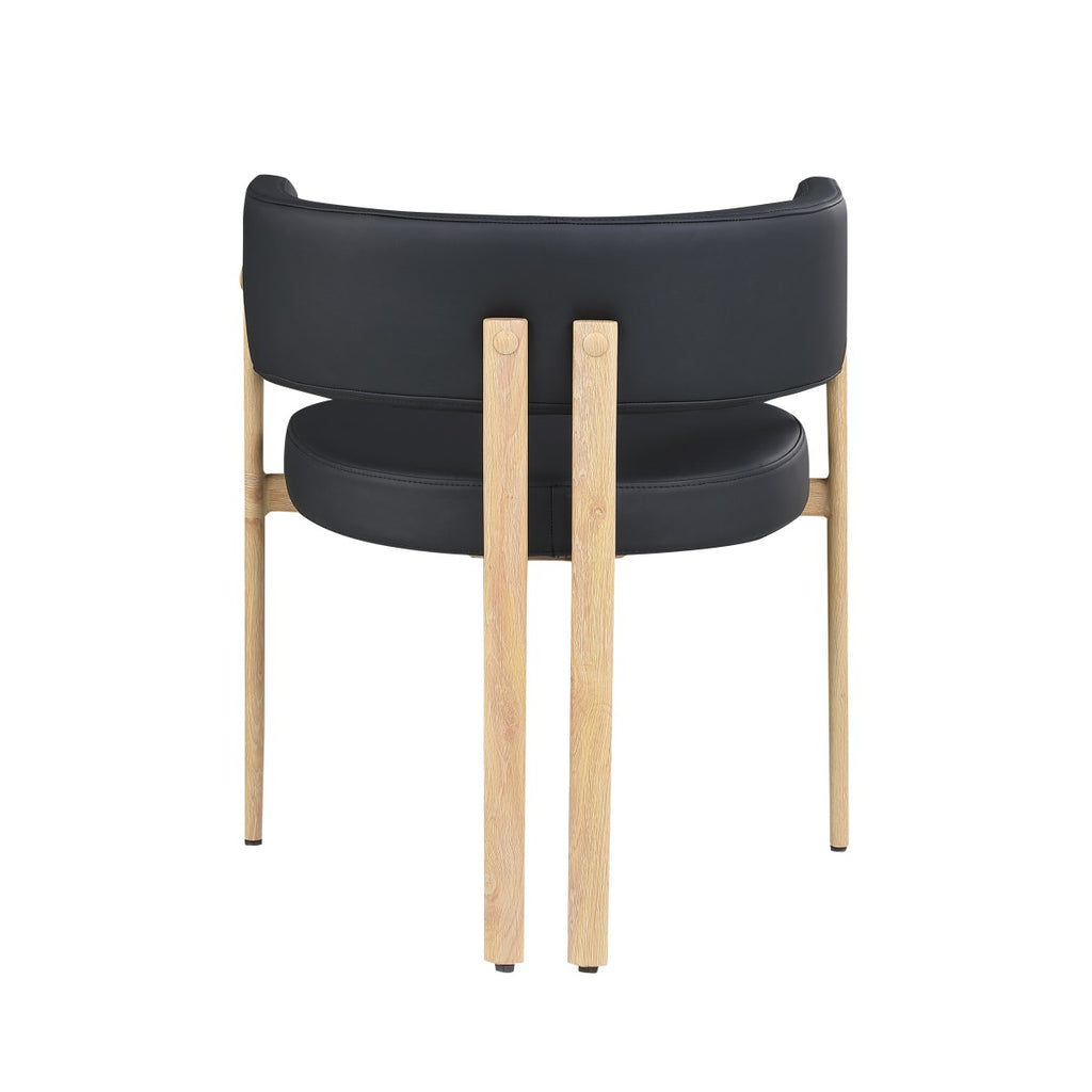 Belisse Dining Chair (Black/Oak) (Set of 2)