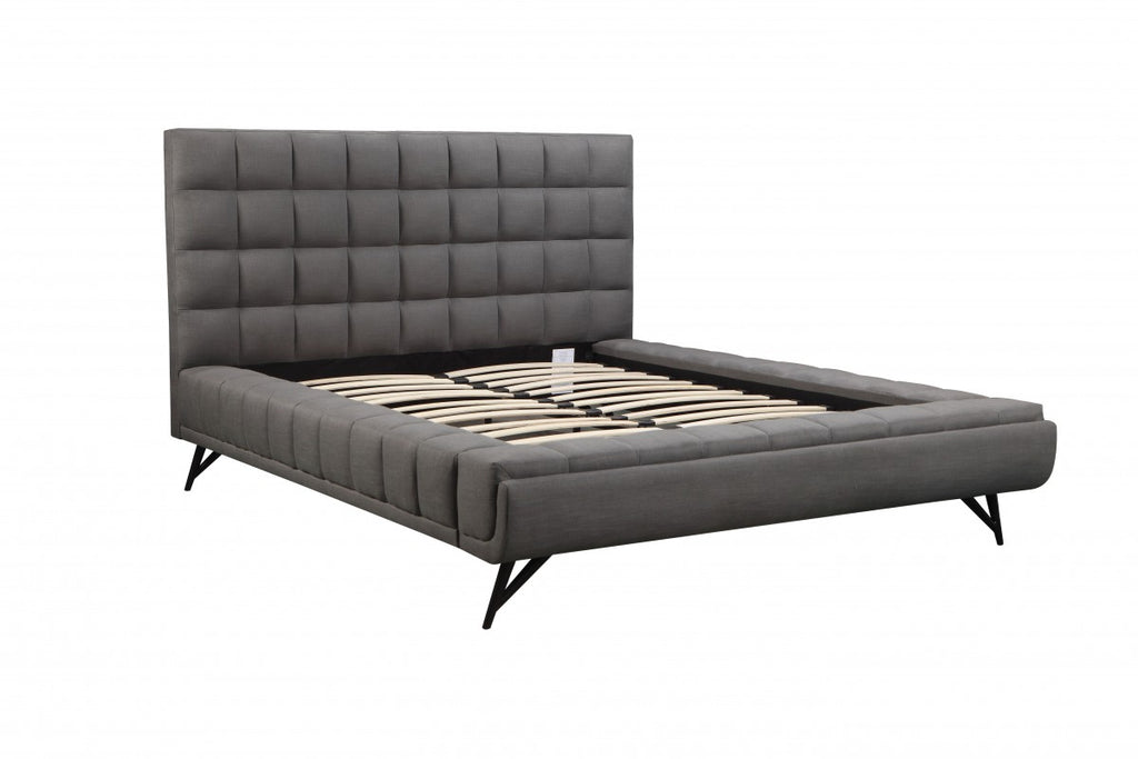 King Platform Bed (Grey)