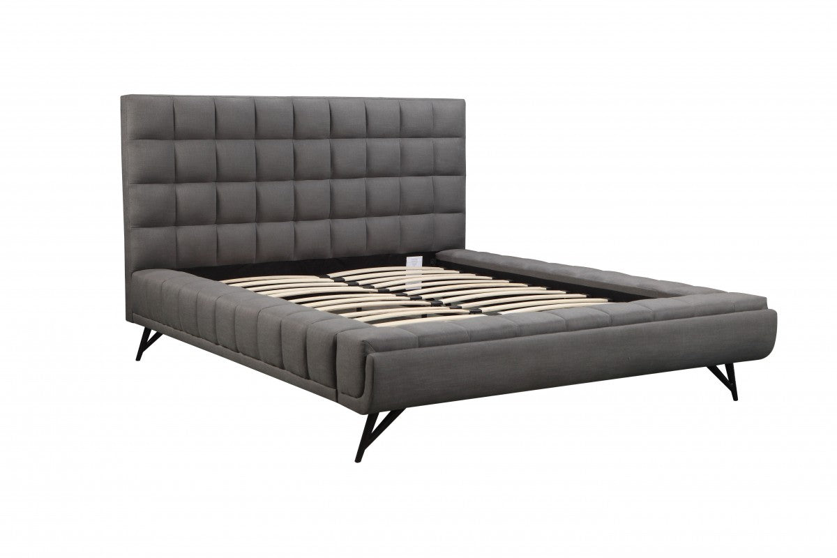 King Platform Bed (Grey)