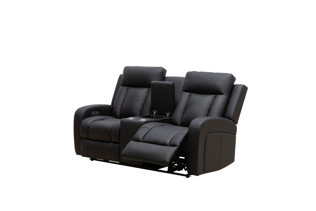 Power Recliner Love Seat (Black)