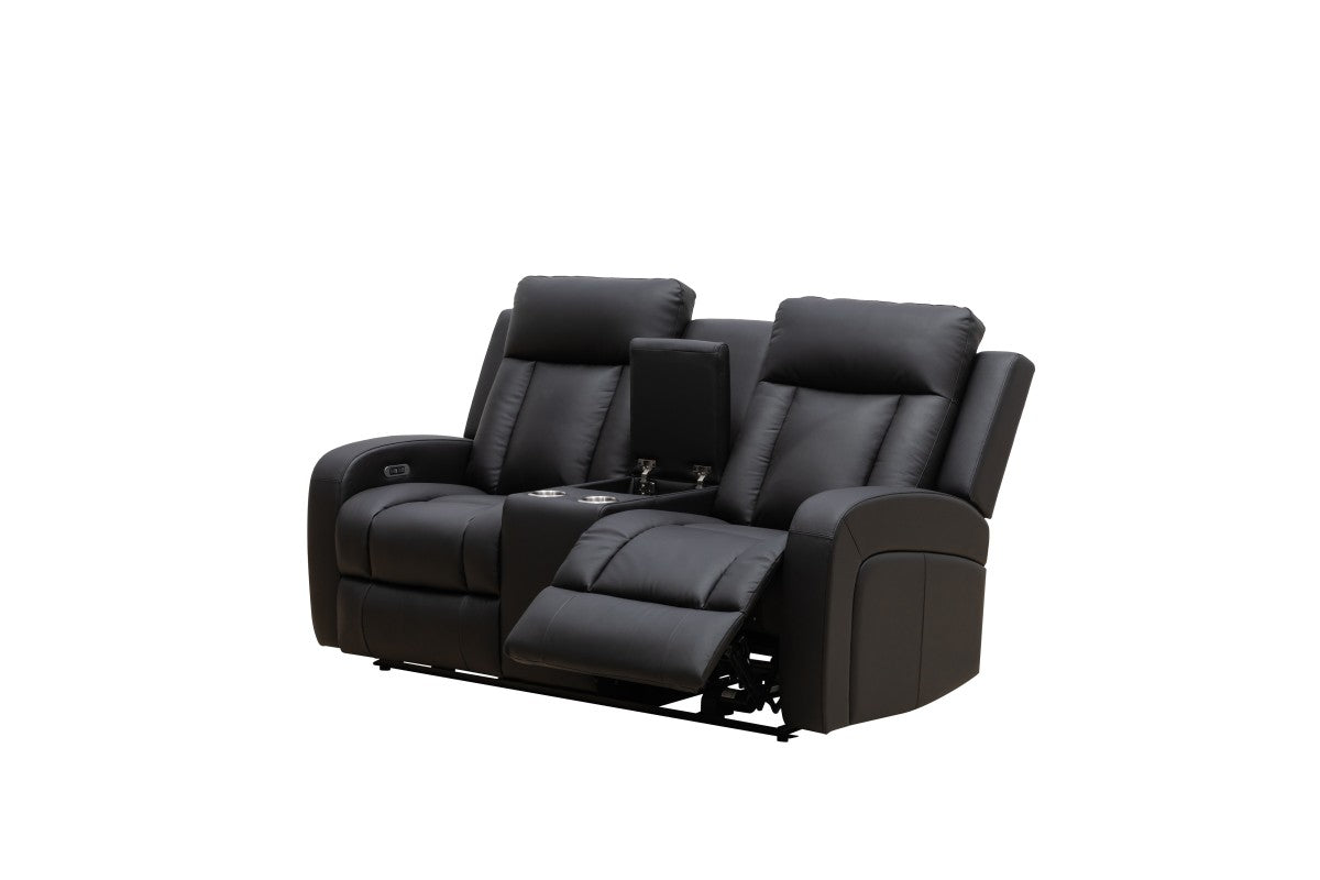 Power Recliner Love Seat (Black)