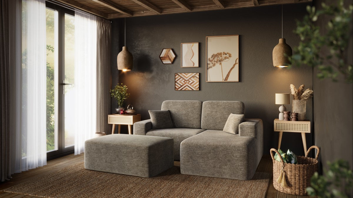 Simone Sectional W/Ottoman (Taupe)
