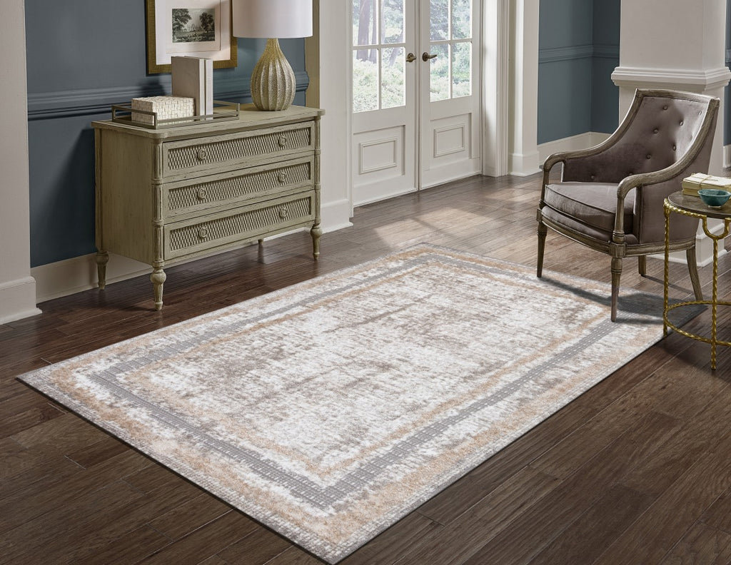 Almalfi 8 x 11 Area Rug (Grey/Beige/Cream)