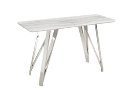 Sofa Table (White/Silver)