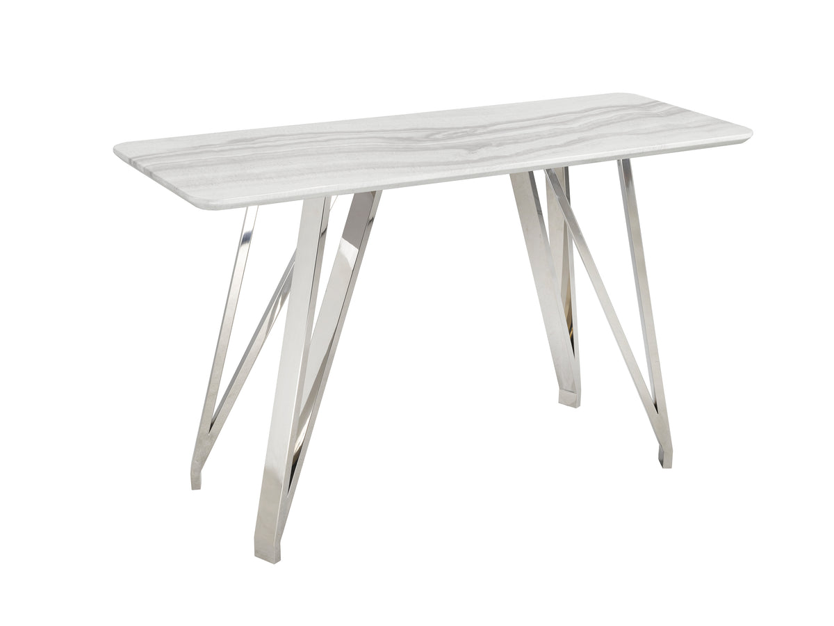 Sofa Table (White/Silver)