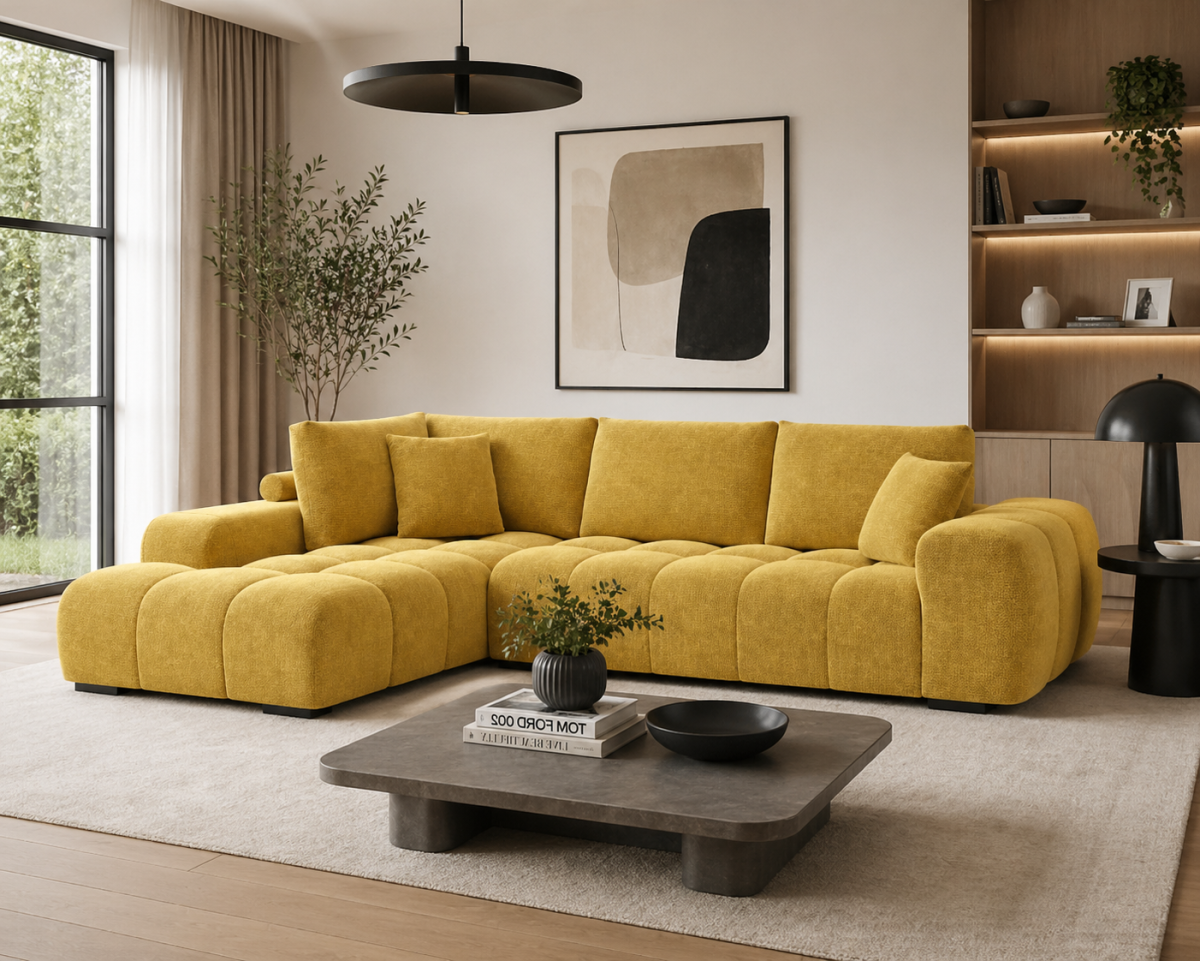 Zara LHF Sectional (Yellow)