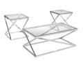 3-Peice Coffee Table Set (Silver)