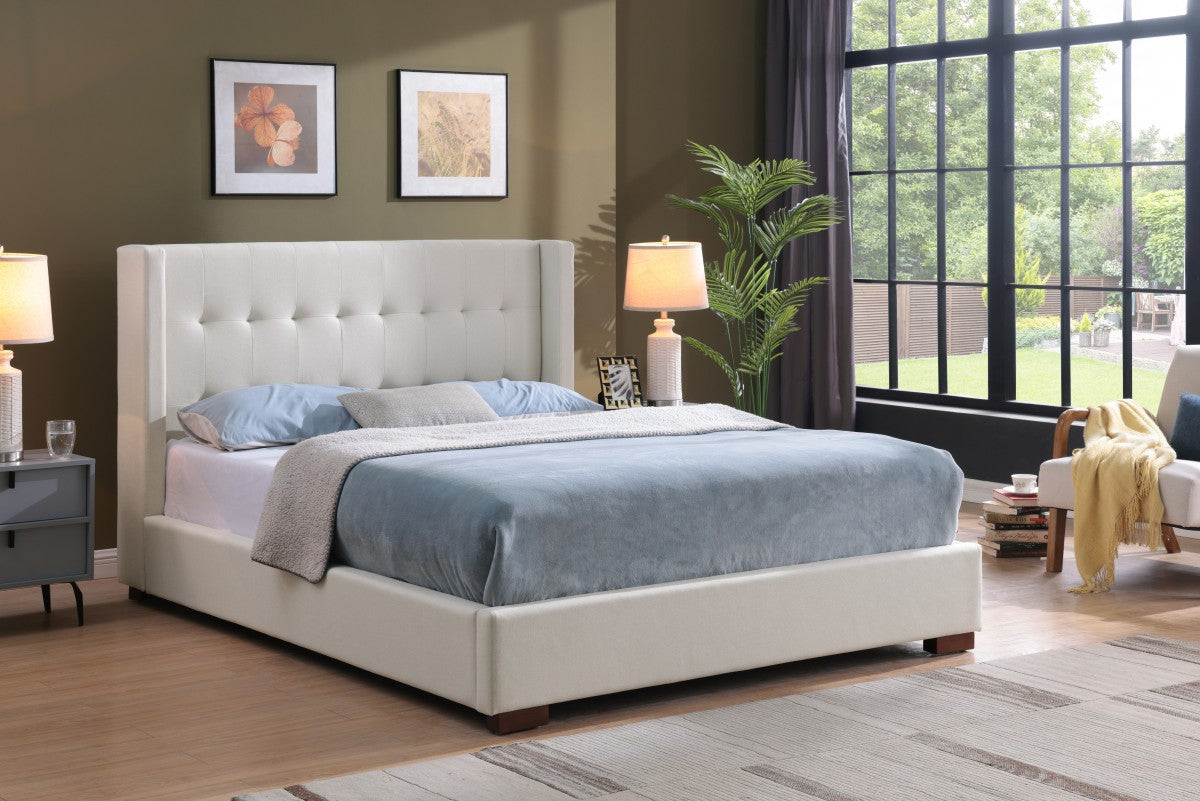 King Bed Frame (Beige) - 615670