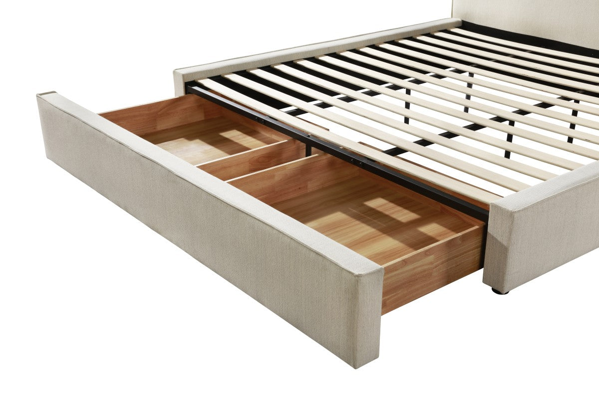 King Storage Bed (Beige)
