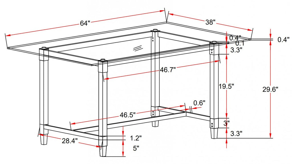 Dining Table (Silver) - 3656-T