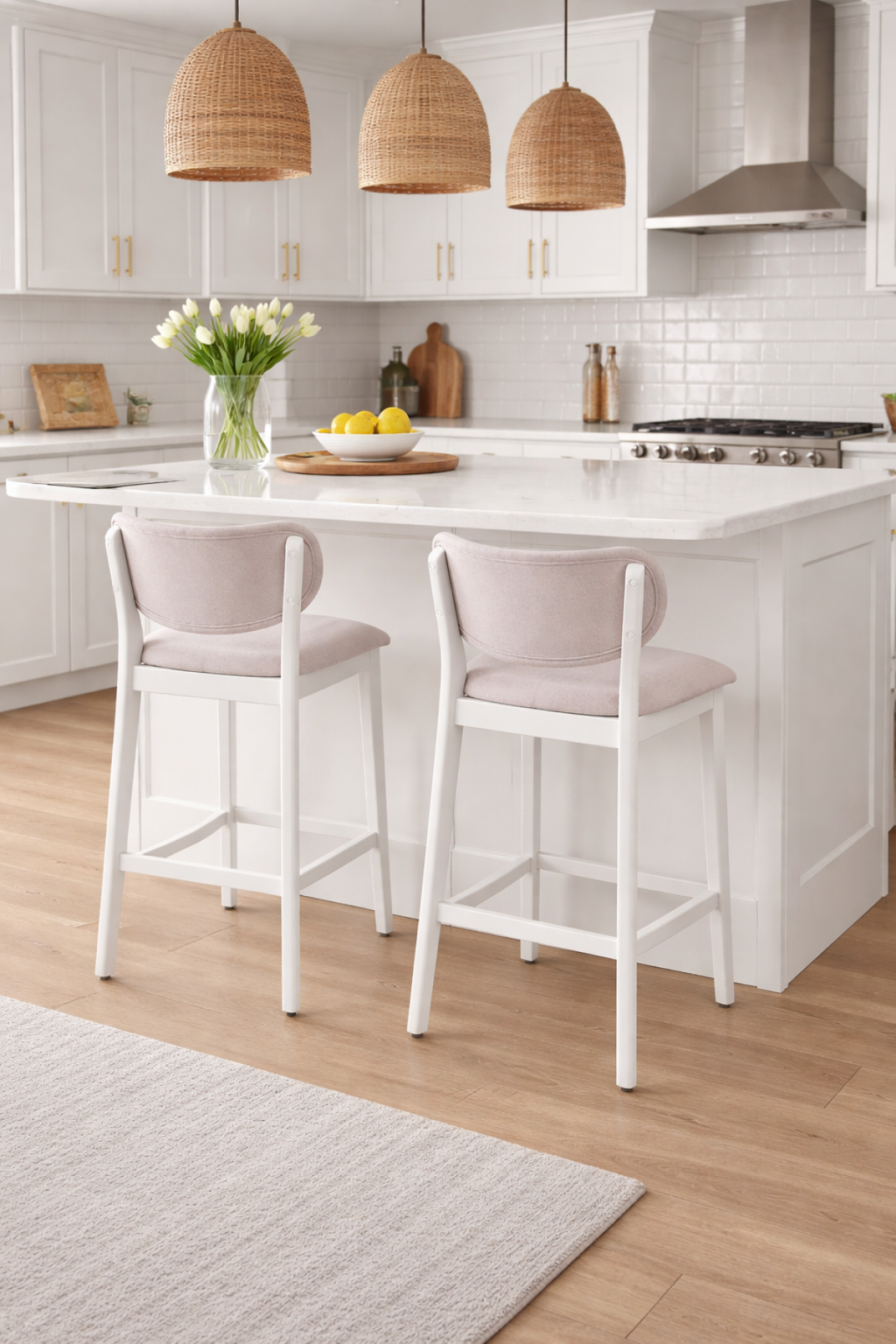 Counter Stool (Cream) (Set of 2)