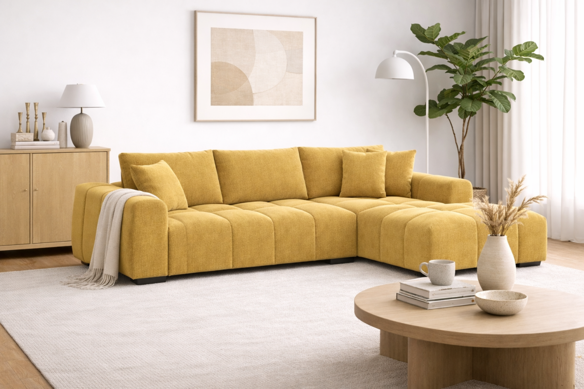 Zara RHF Sectional (Yellow)