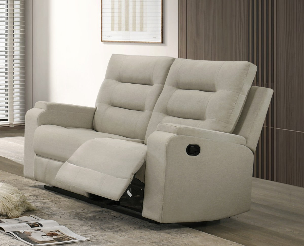 Hudson Recliner Love Seat (Beige)