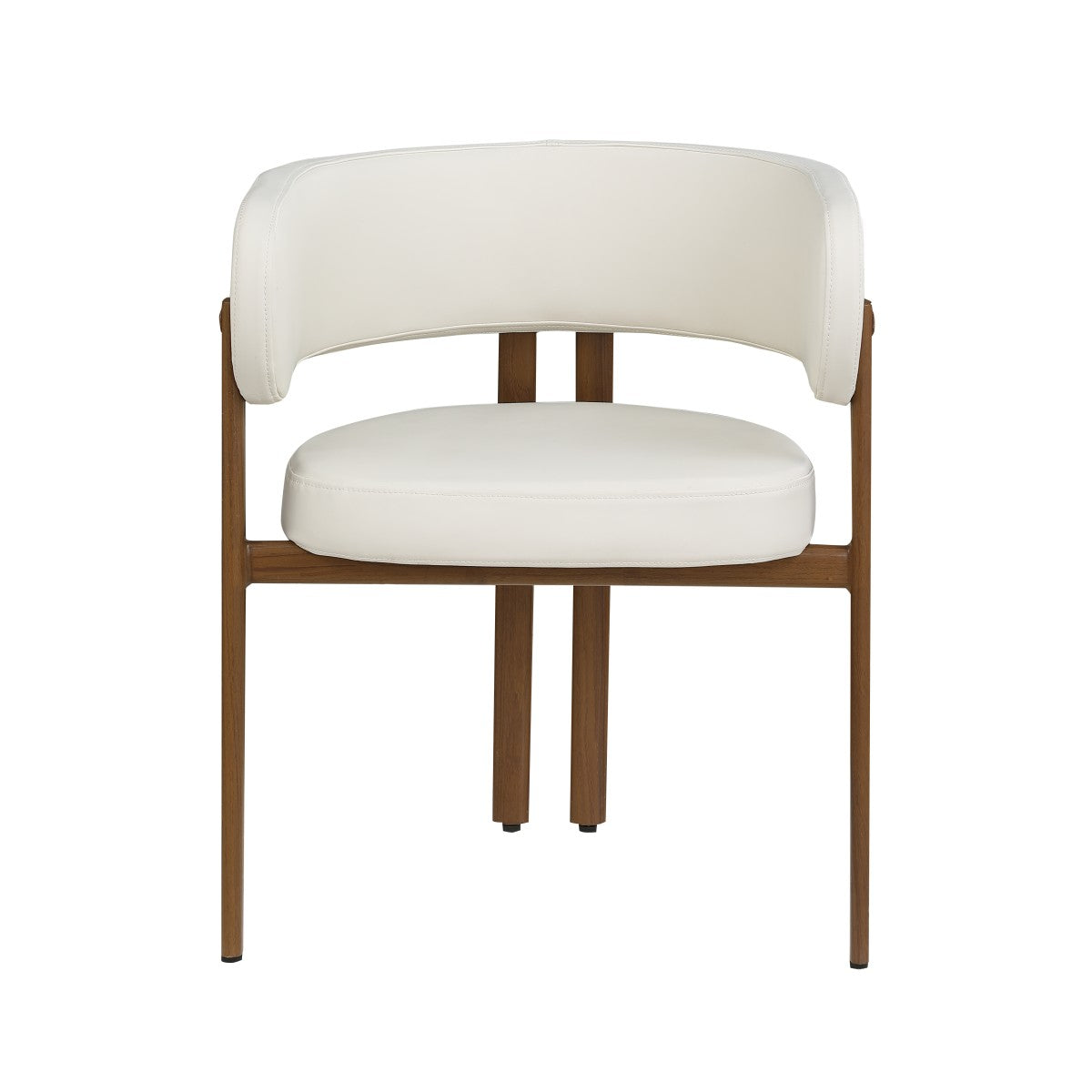 Caliste Dining Chair (Cream/Walnut) (Set of 2)
