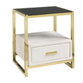 Piper Night Stand (Cream/Gold)