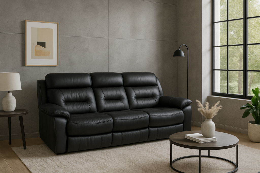 Nelson Recliner Sofa (Black)