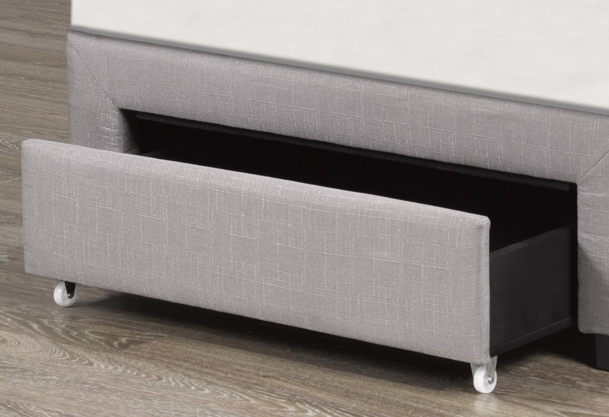 Bradley Twin Bed Base (Grey)