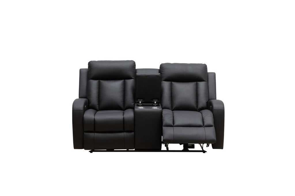 Power Recliner Love Seat (Black)