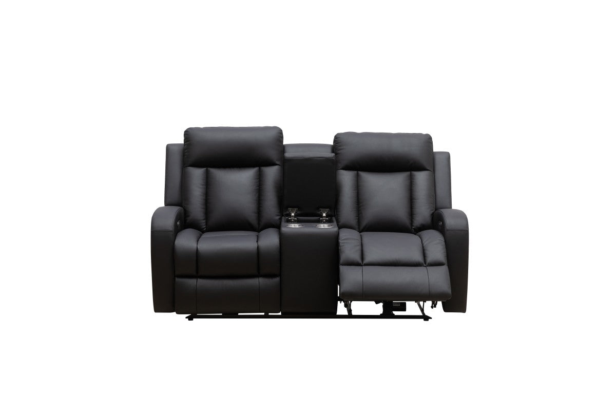 Power Recliner Love Seat (Black)