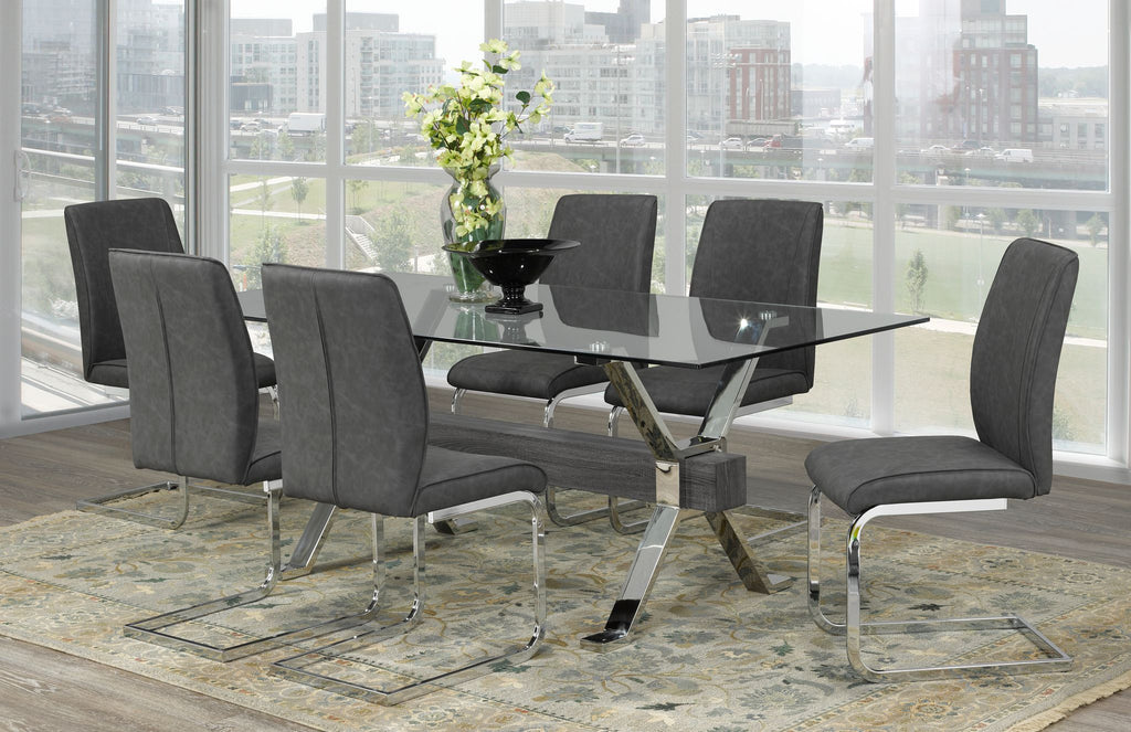 Ezra 7-Piece Dining Set (Grey)