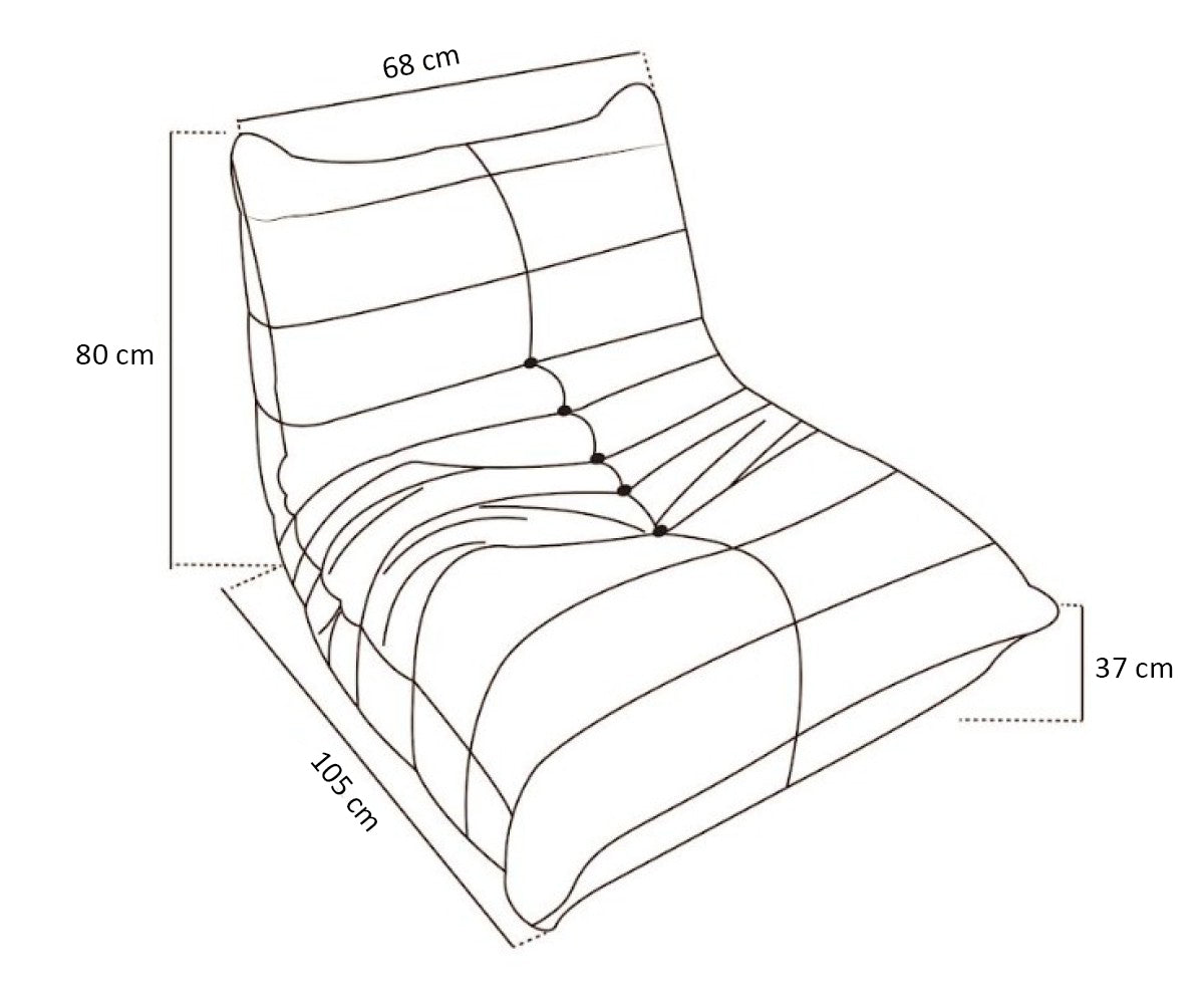Solana Armless Chair (Orange)