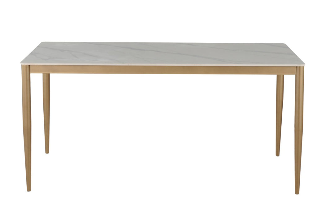 Emilia Dining Table (White/Gold)