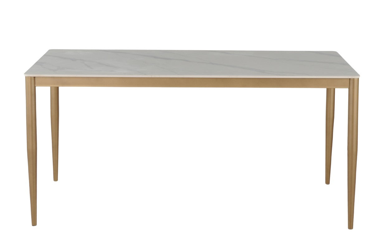 Emilia Dining Table (White/Gold)