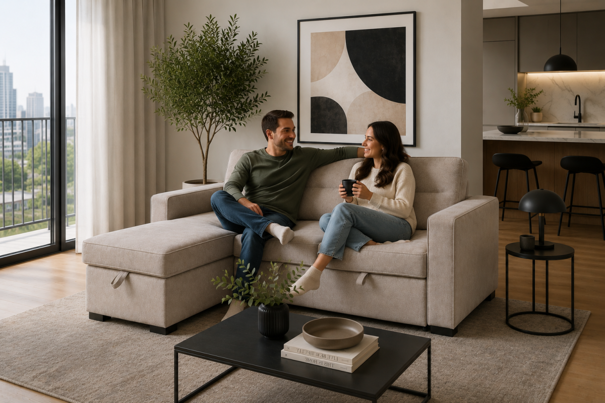 Sectional Sleeper (Taupe)