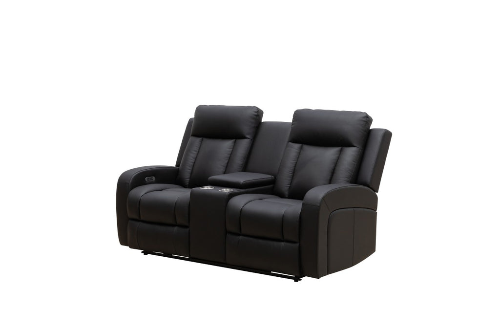 Power Recliner Love Seat (Black)